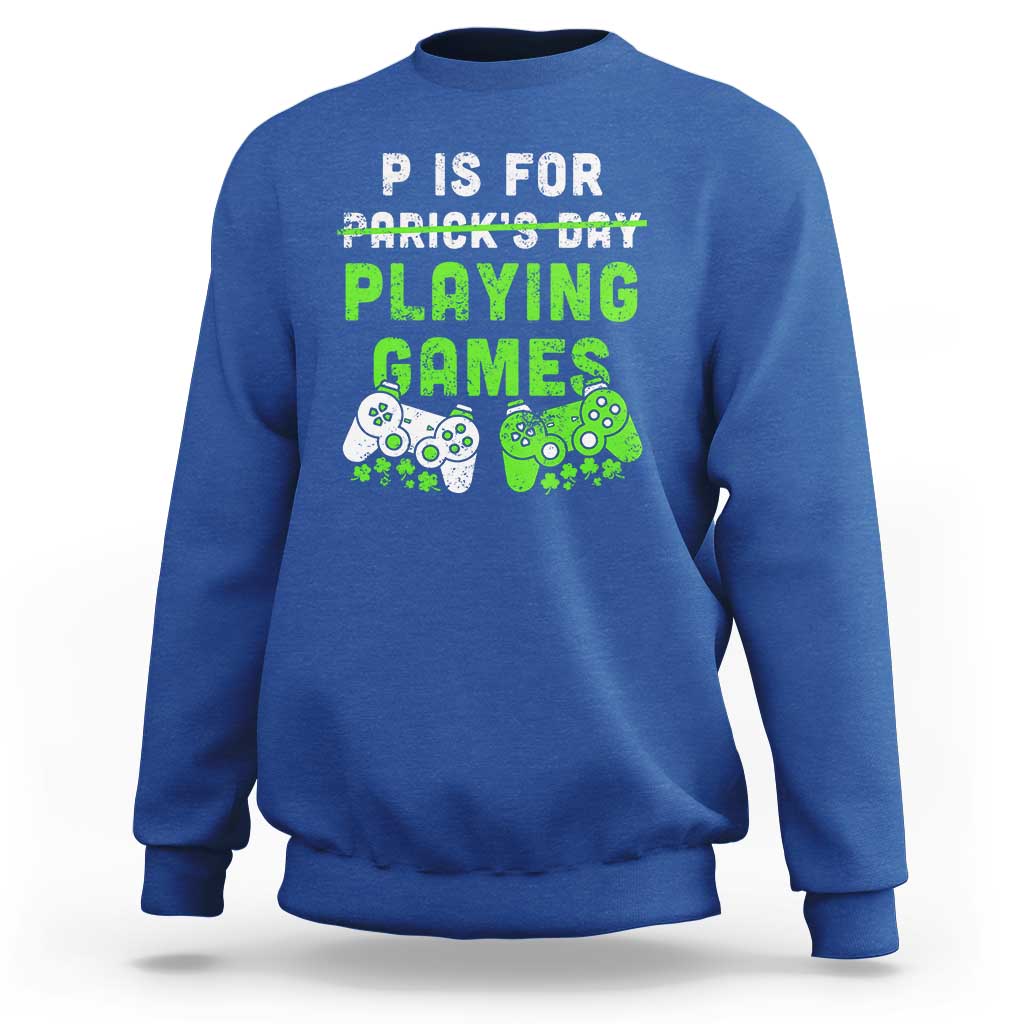 Video Game Controller Irish Gamer Boys St Patricks Day Sweatshirt