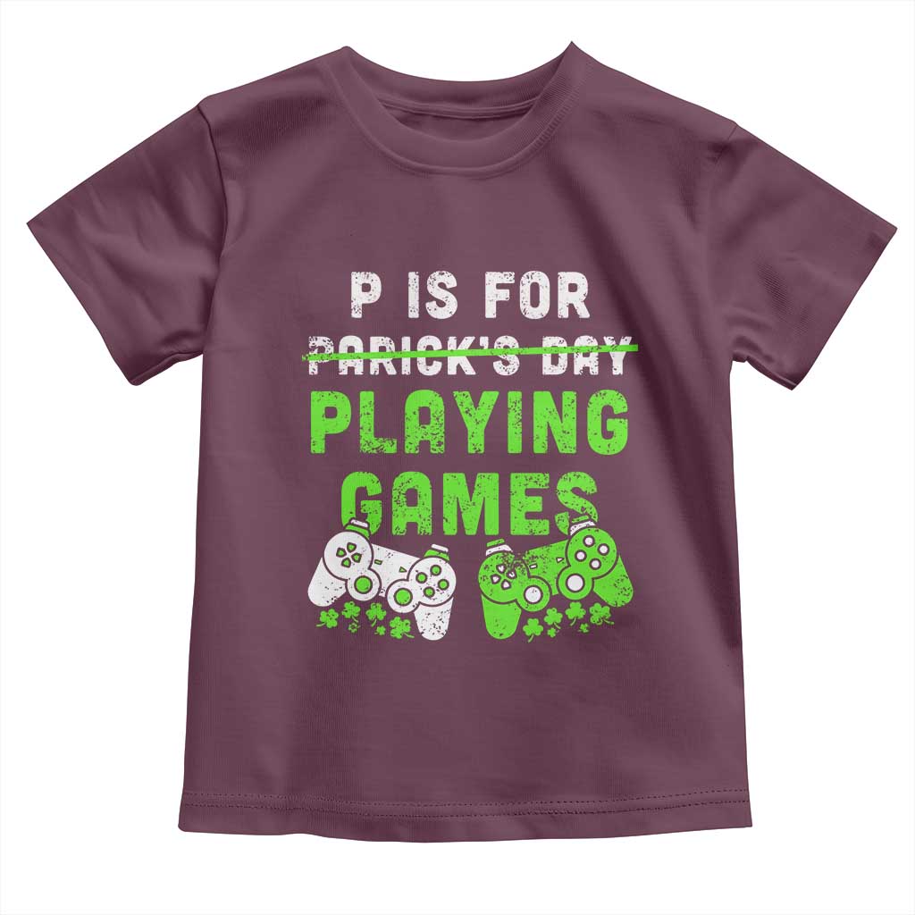 Video Game Controller Irish Gamer Boys St Patricks Day Toddler T Shirt