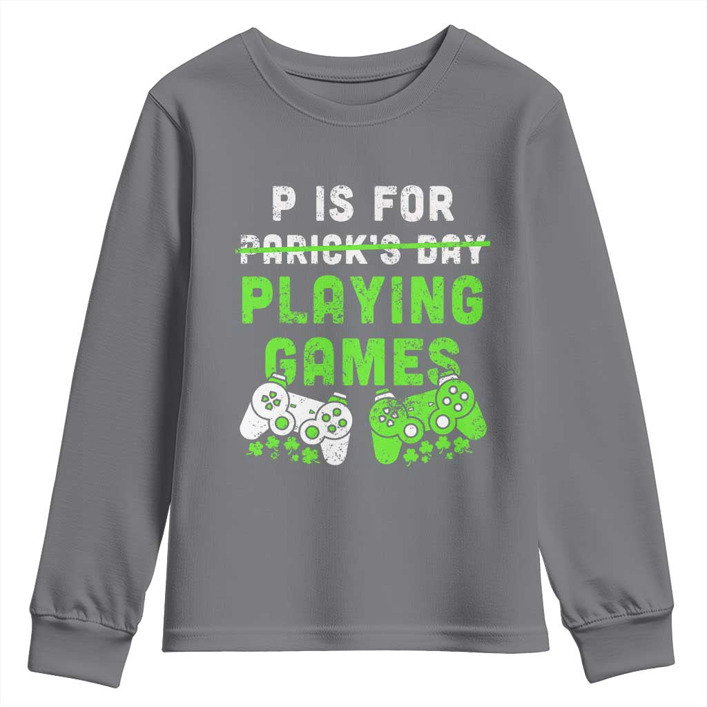 Video Game Controller Irish Gamer Boys St Patricks Day Youth Sweatshirt