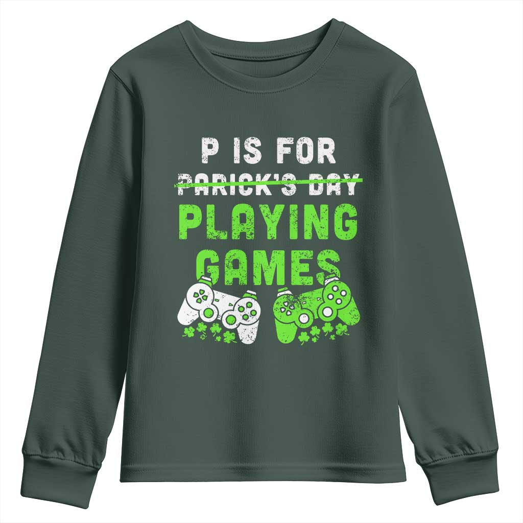 Video Game Controller Irish Gamer Boys St Patricks Day Youth Sweatshirt
