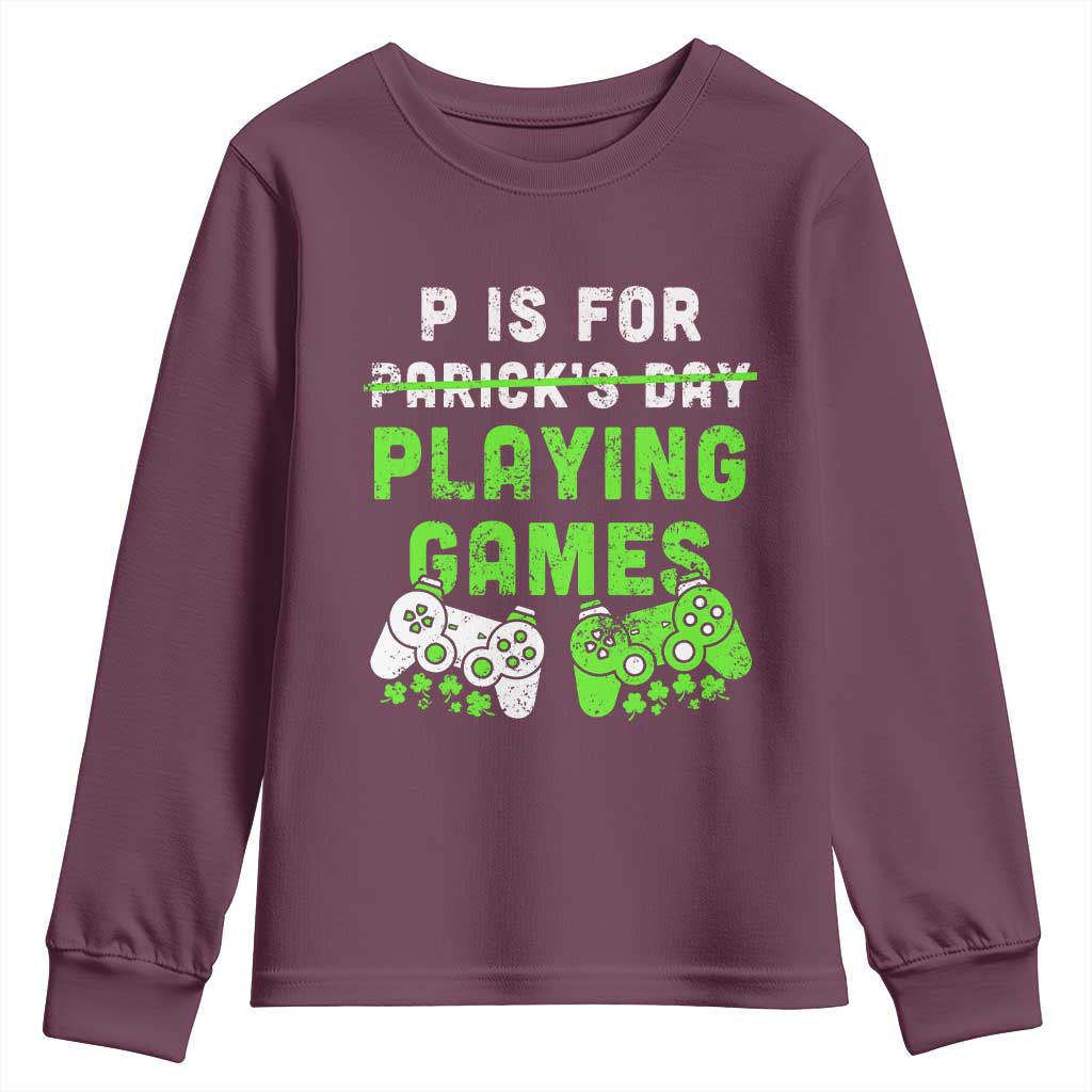 Video Game Controller Irish Gamer Boys St Patricks Day Youth Sweatshirt
