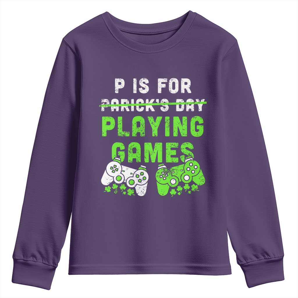 Video Game Controller Irish Gamer Boys St Patricks Day Youth Sweatshirt