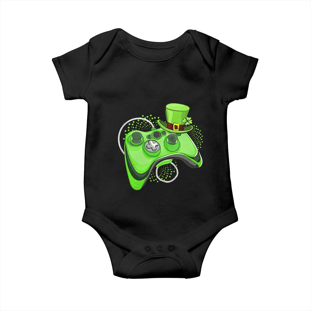 Irish Video Game Controller St Patrick Day Gamer Baby Onesie