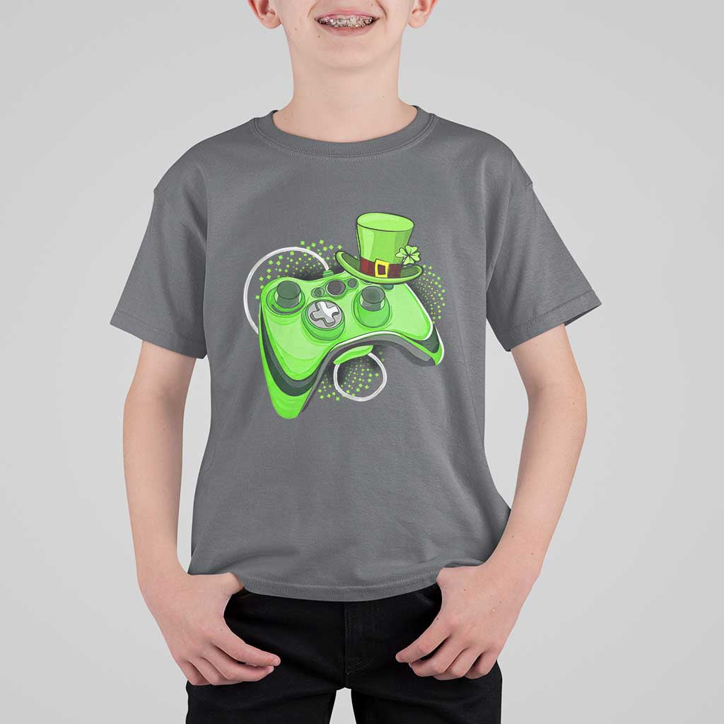 Irish Video Game Controller St Patrick Day Gamer T Shirt For Kid