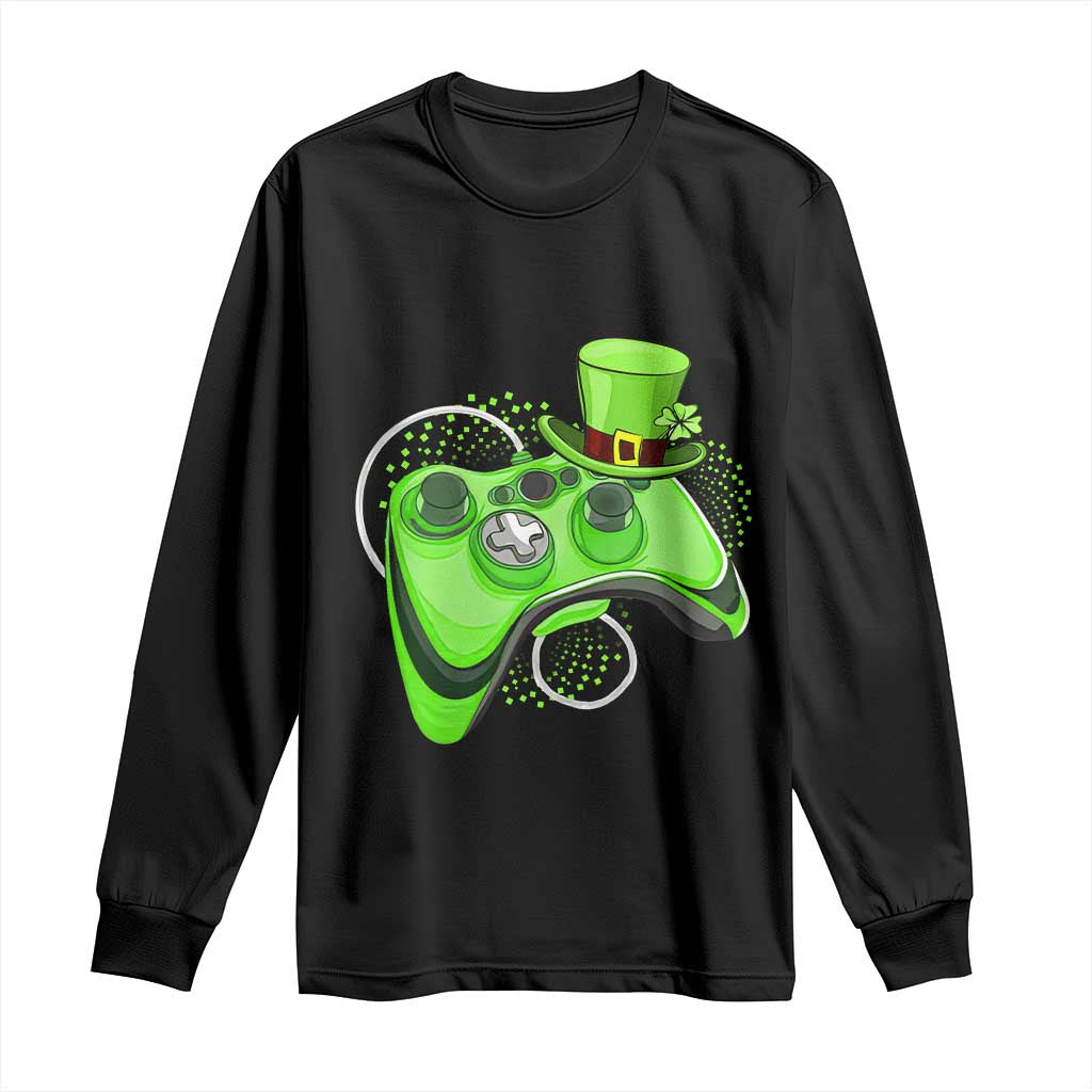 Irish Video Game Controller St Patrick Day Gamer Long Sleeve Shirt