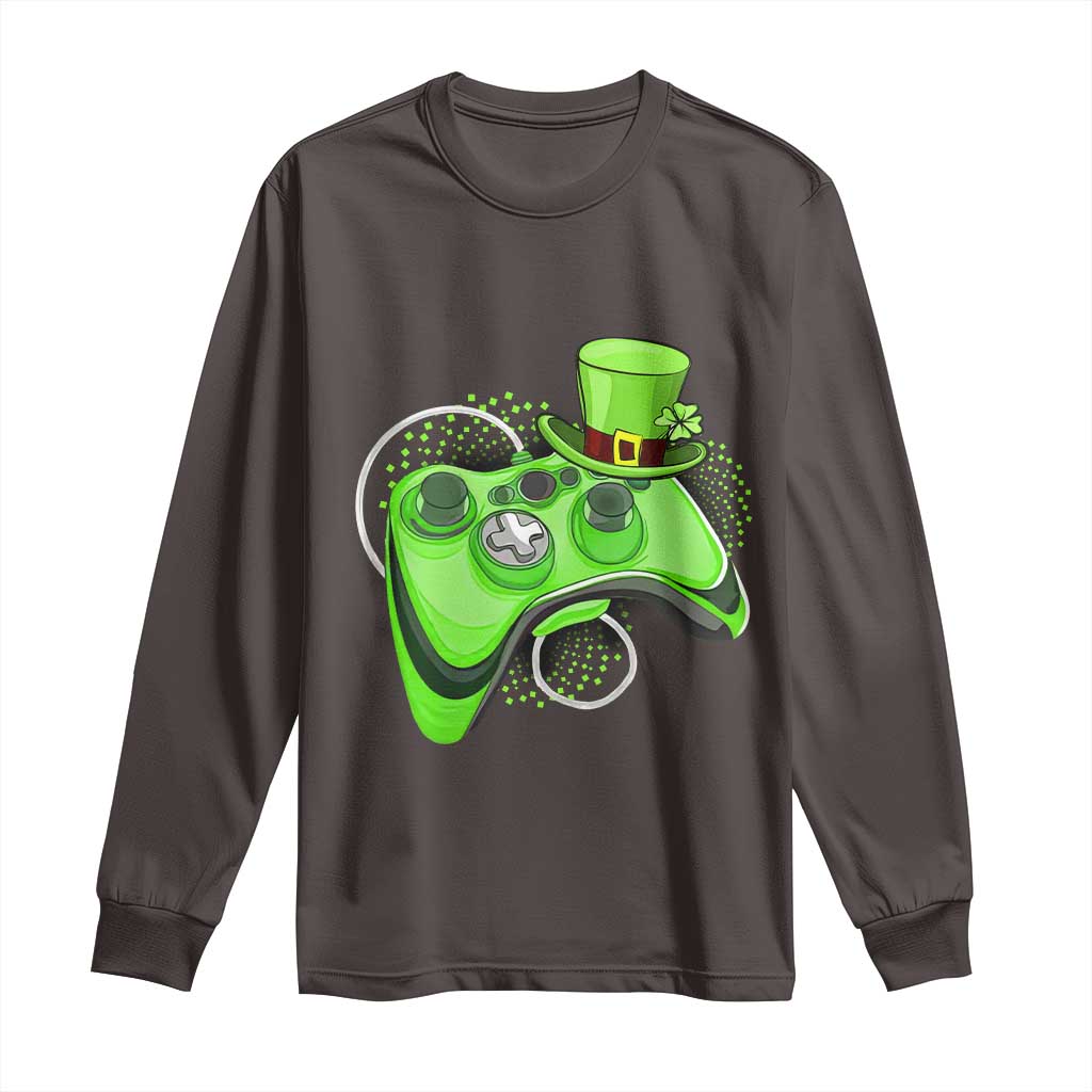 Irish Video Game Controller St Patrick Day Gamer Long Sleeve Shirt