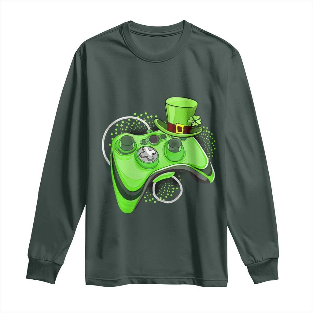 Irish Video Game Controller St Patrick Day Gamer Long Sleeve Shirt