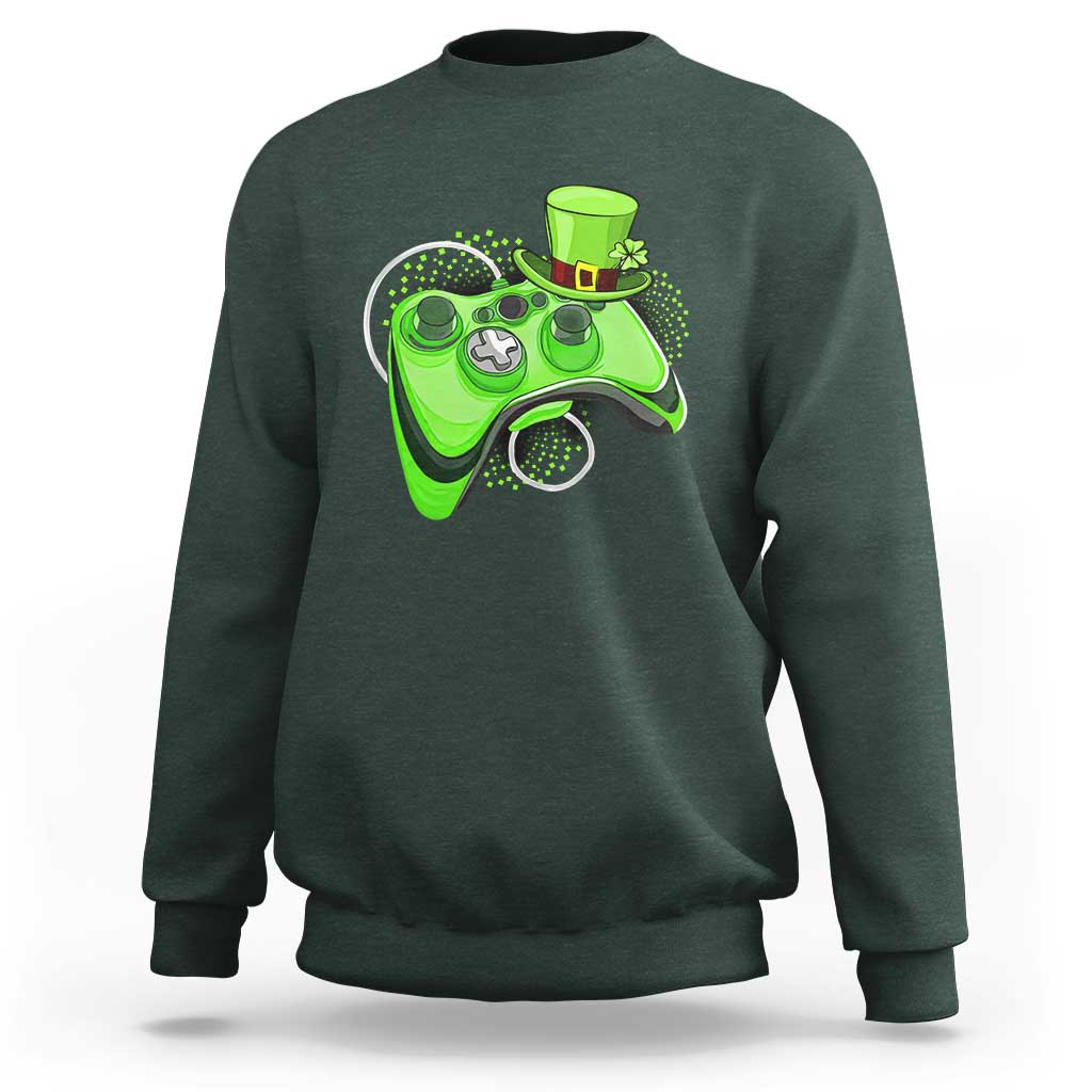Irish Video Game Controller St Patrick Day Gamer Sweatshirt
