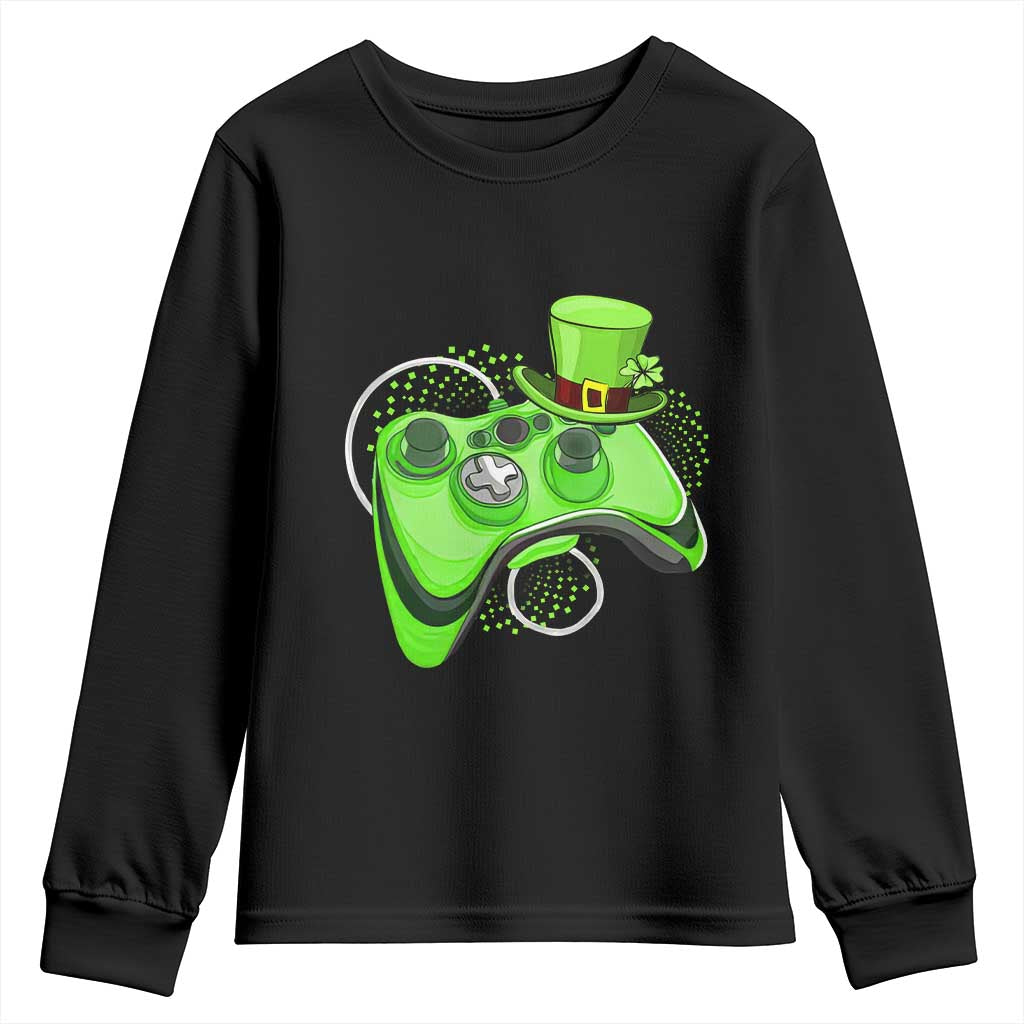 Irish Video Game Controller St Patrick Day Gamer Youth Sweatshirt