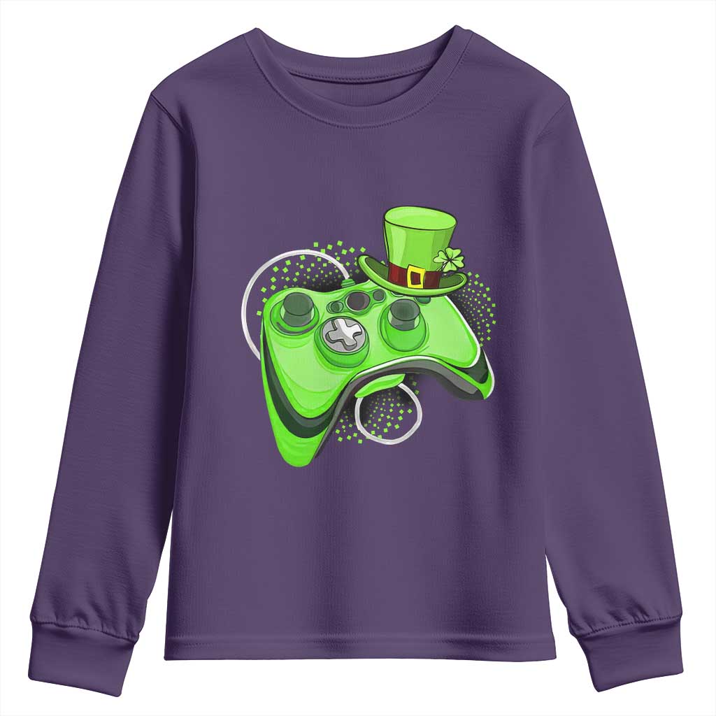 Irish Video Game Controller St Patrick Day Gamer Youth Sweatshirt