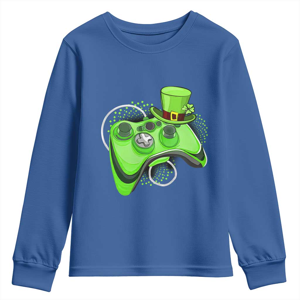 Irish Video Game Controller St Patrick Day Gamer Youth Sweatshirt