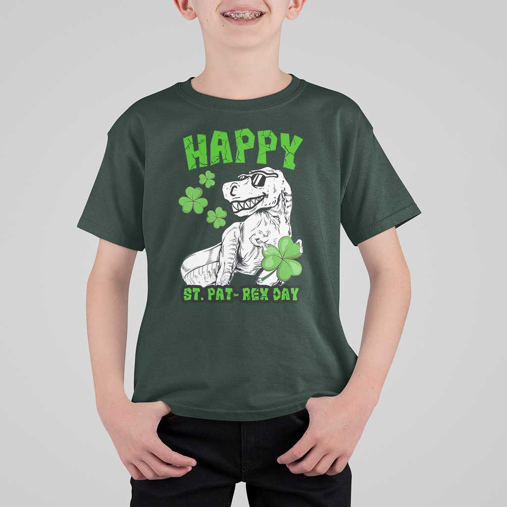 Dinosaur St Patricks Day T Shirt For Kid Irish Boy School Toddler