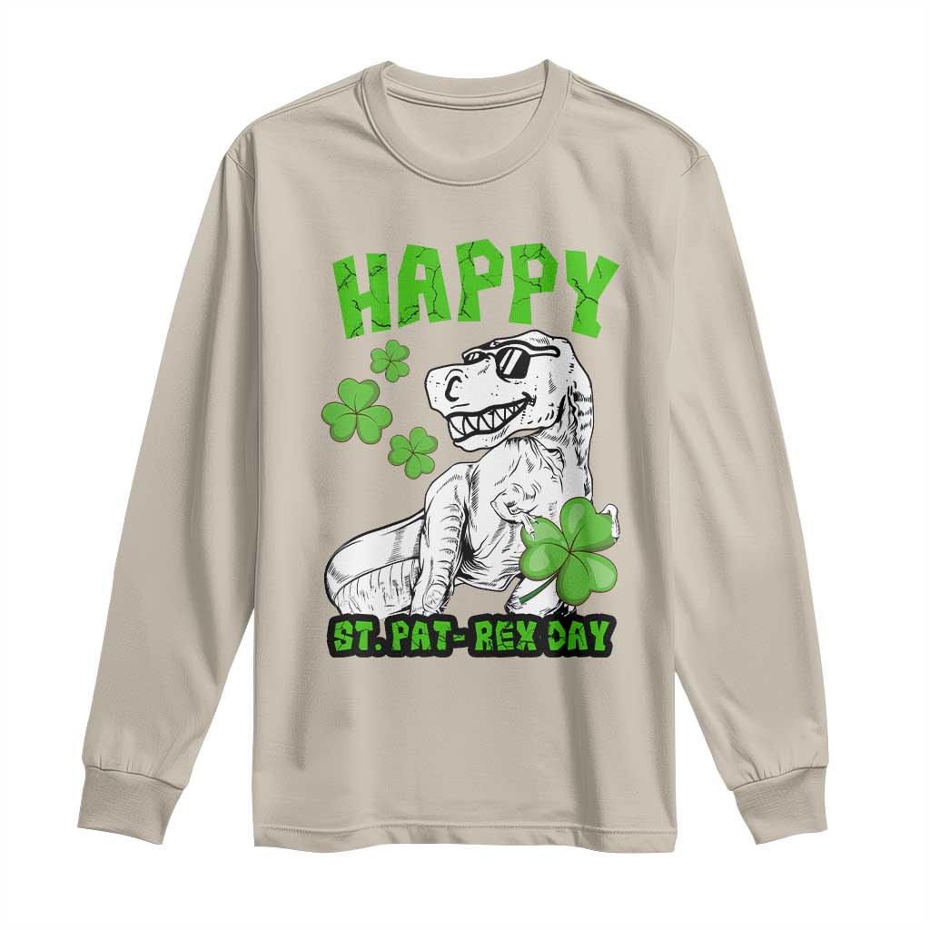 Dinosaur St Patricks Day Long Sleeve Shirt Irish Boy School Toddler