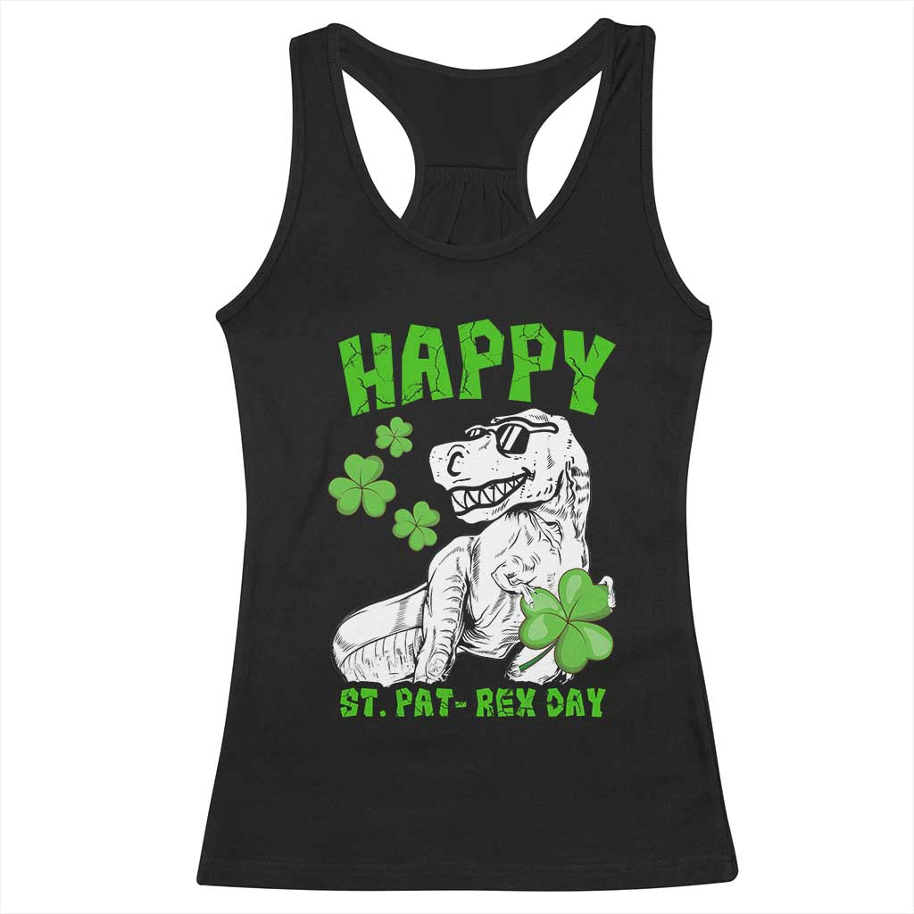 Dinosaur St Patricks Day Racerback Tank Top Irish Boy School Toddler