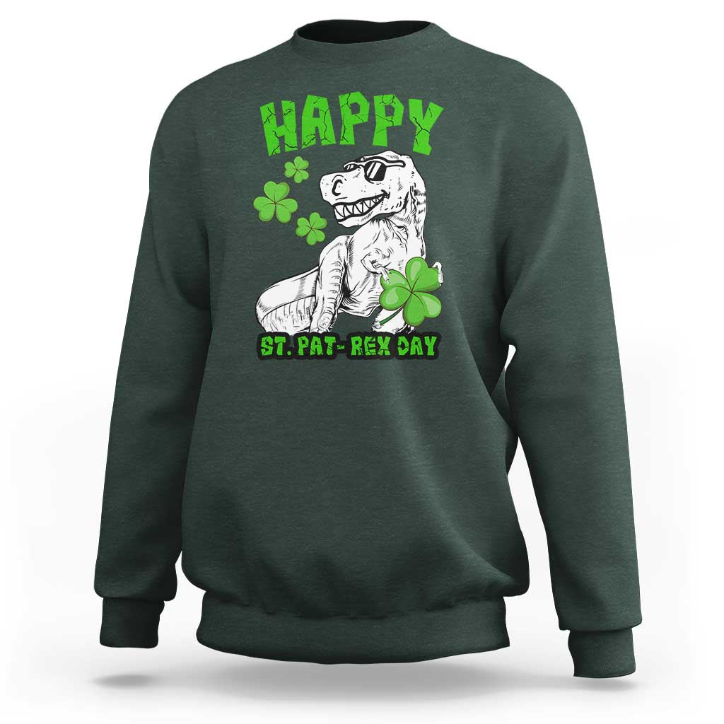 Dinosaur St Patricks Day Sweatshirt Irish Boy School Toddler