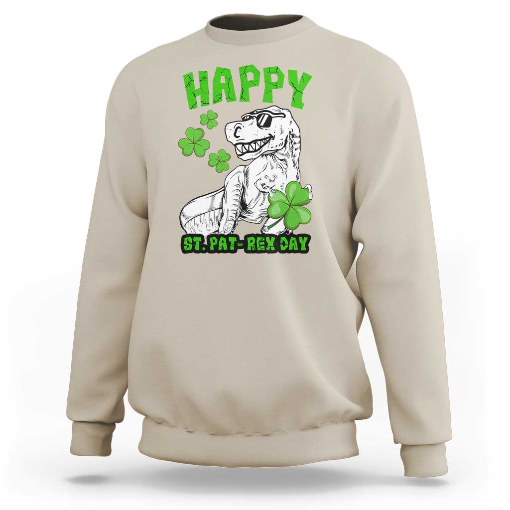 Dinosaur St Patricks Day Sweatshirt Irish Boy School Toddler