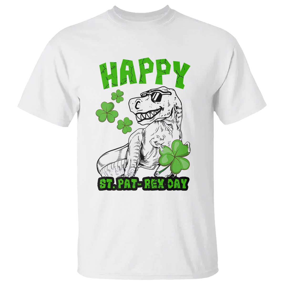 Dinosaur St Patricks Day T Shirt Irish Boy School Toddler