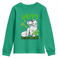 Dinosaur St Patricks Day Youth Sweatshirt Irish Boy School Toddler