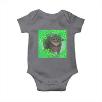Funny Cat Meme St Patricks Day Baby Onesie Lucky Shamrock Goofy Ahh Cat