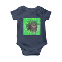 Funny Cat Meme St Patricks Day Baby Onesie Lucky Shamrock Goofy Ahh Cat