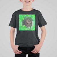 Funny Cat Meme St Patricks Day T Shirt For Kid Lucky Shamrock Goofy Ahh Cat