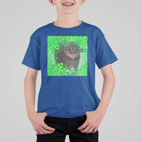 Funny Cat Meme St Patricks Day T Shirt For Kid Lucky Shamrock Goofy Ahh Cat
