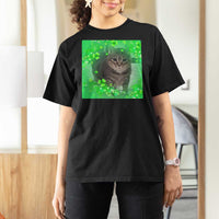 Funny Cat Meme St Patricks Day T Shirt For Women Lucky Shamrock Goofy Ahh Cat