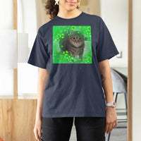 Funny Cat Meme St Patricks Day T Shirt For Women Lucky Shamrock Goofy Ahh Cat
