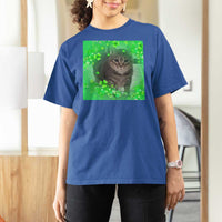 Funny Cat Meme St Patricks Day T Shirt For Women Lucky Shamrock Goofy Ahh Cat