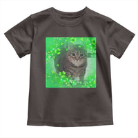 Funny Cat Meme St Patricks Day Toddler T Shirt Lucky Shamrock Goofy Ahh Cat