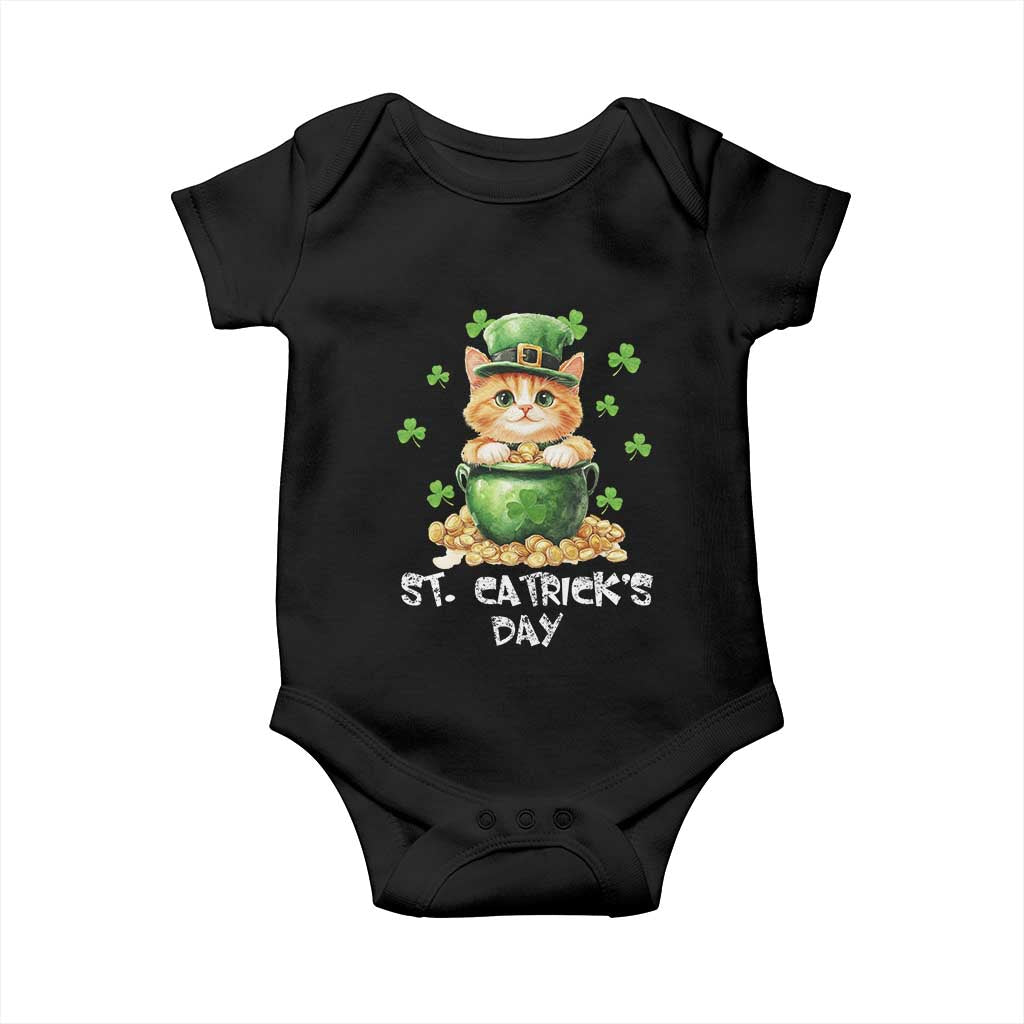 St. Patrick's Day Irish Cat Baby Onesie Kitty Saint Pattys Lucky Shamrocks