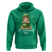 St. Patrick's Day Irish Cat Hoodie Kitty Saint Pattys Lucky Shamrocks