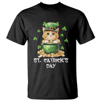 St. Patrick's Day Irish Cat T Shirt Kitty Saint Pattys Lucky Shamrocks