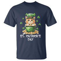 St. Patrick's Day Irish Cat T Shirt Kitty Saint Pattys Lucky Shamrocks