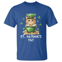 St. Patrick's Day Irish Cat T Shirt Kitty Saint Pattys Lucky Shamrocks