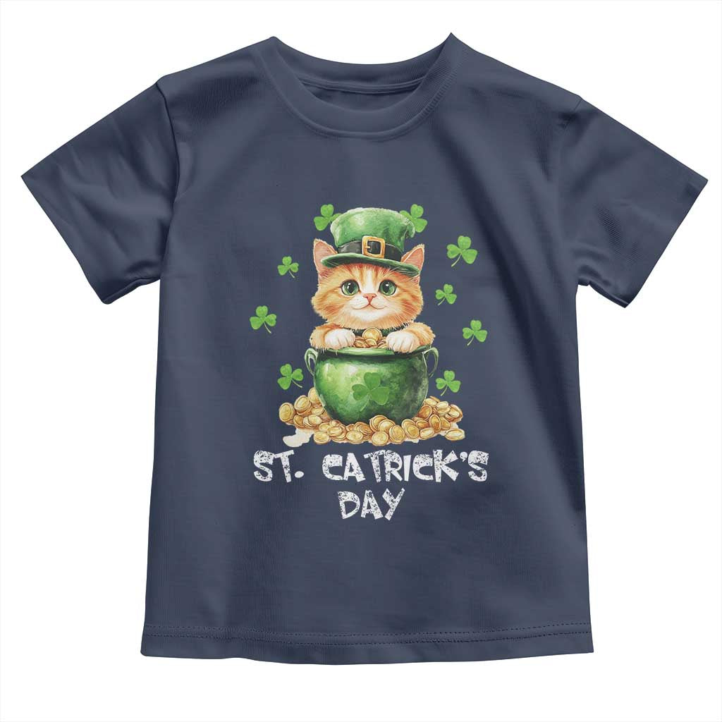 St. Patrick's Day Irish Cat Toddler T Shirt Kitty Saint Pattys Lucky Shamrocks