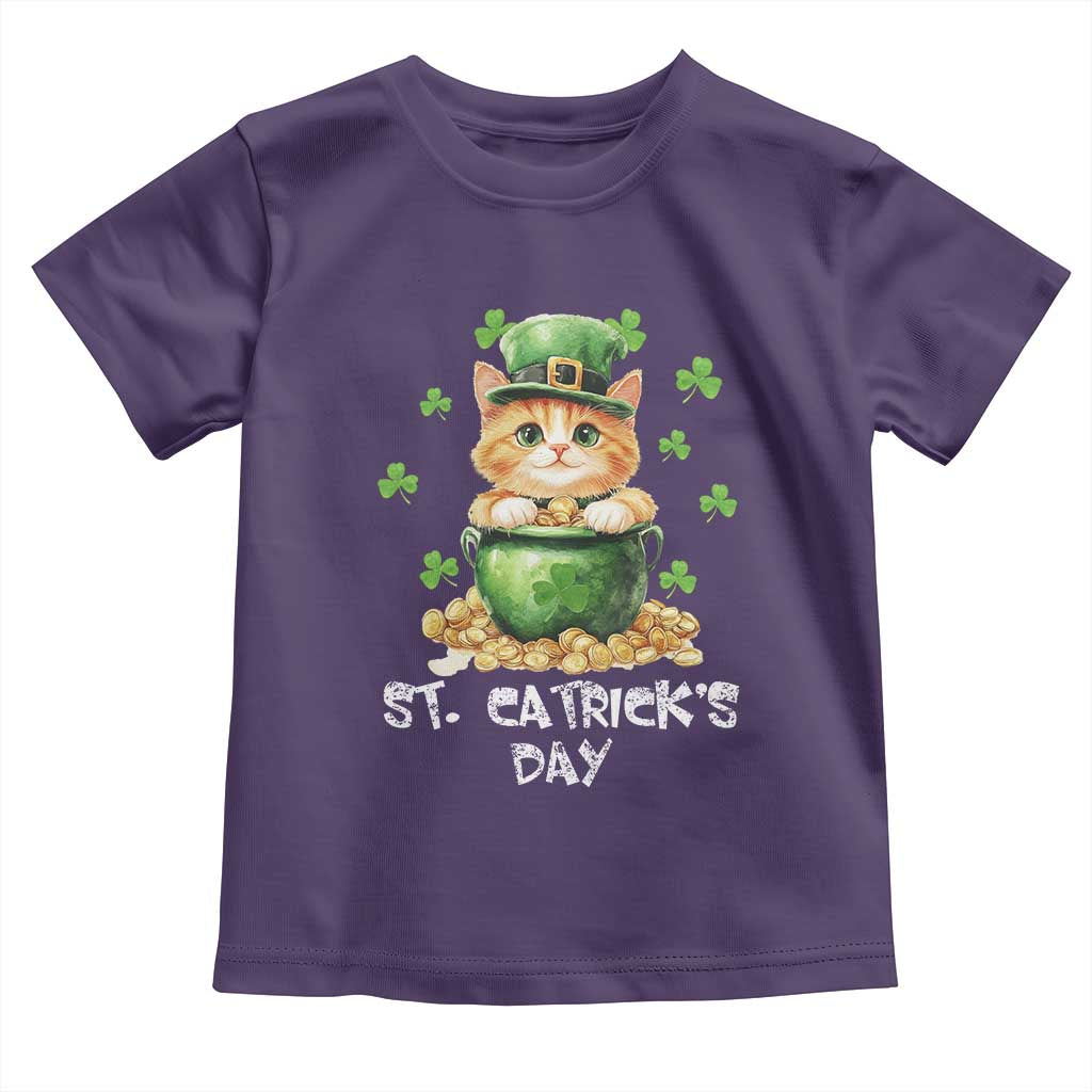 St. Patrick's Day Irish Cat Toddler T Shirt Kitty Saint Pattys Lucky Shamrocks