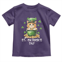 St. Patrick's Day Irish Cat Toddler T Shirt Kitty Saint Pattys Lucky Shamrocks