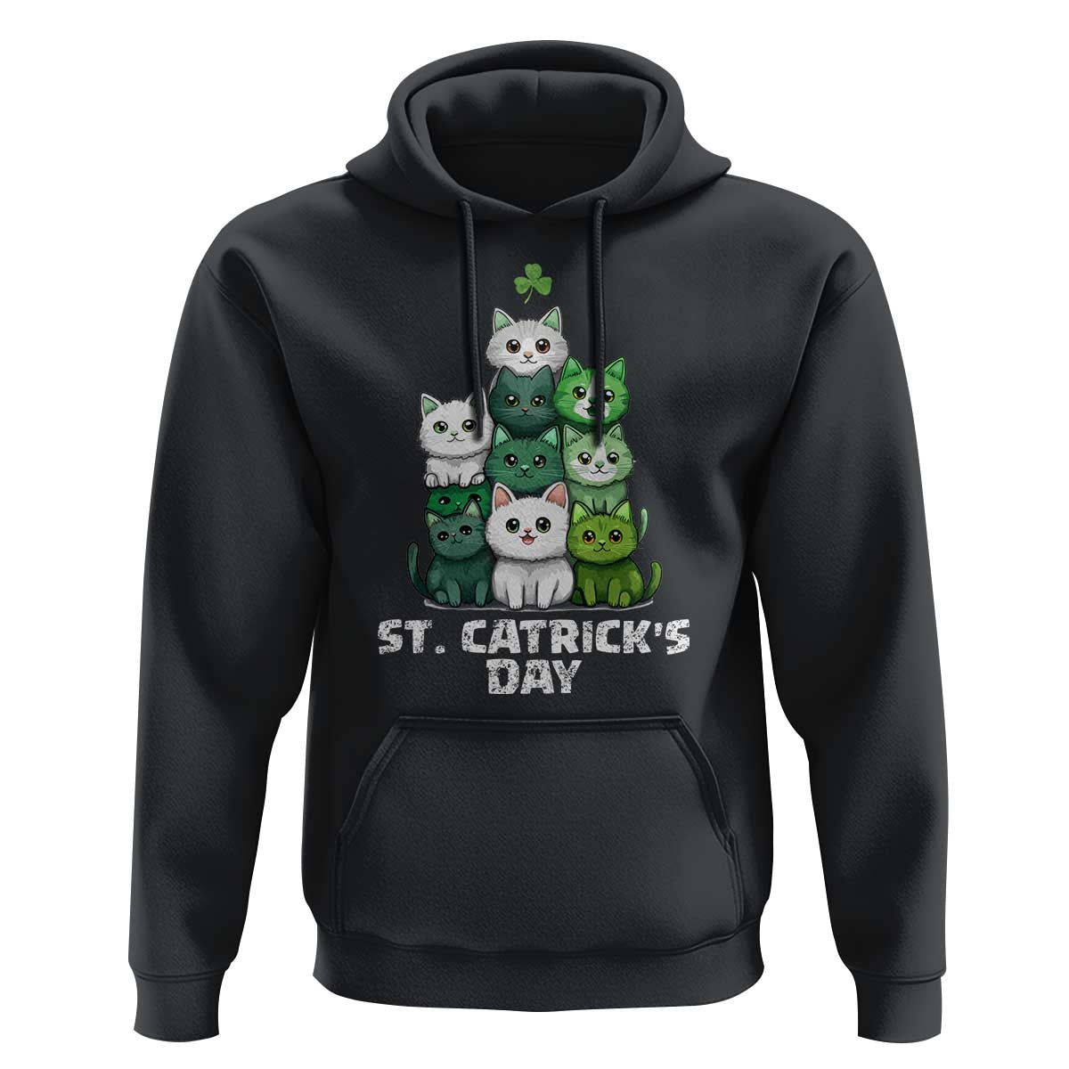 St. Patrick's Day Irish Cat Hoodie Cute Cats Saint Pattys