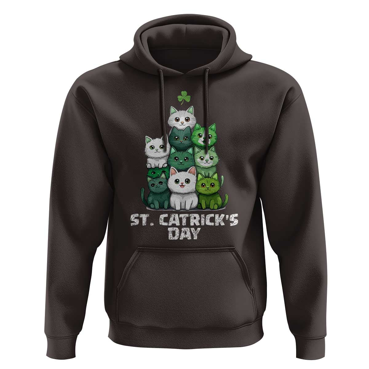 St. Patrick's Day Irish Cat Hoodie Cute Cats Saint Pattys