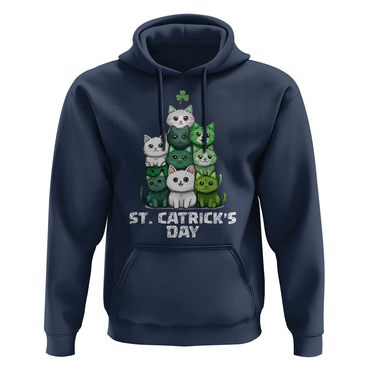 St. Patrick's Day Irish Cat Hoodie Cute Cats Saint Pattys