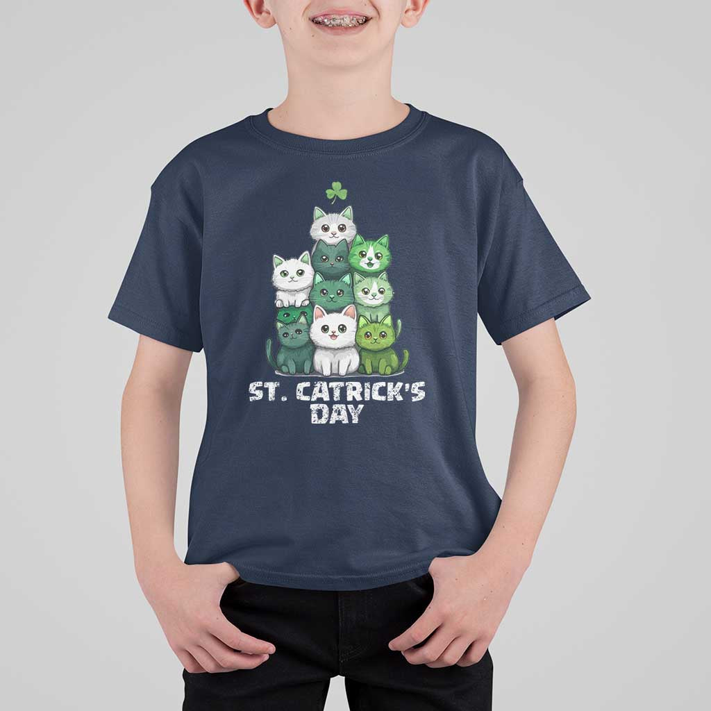 St. Patrick's Day Irish Cat T Shirt For Kid Cute Cats Saint Pattys