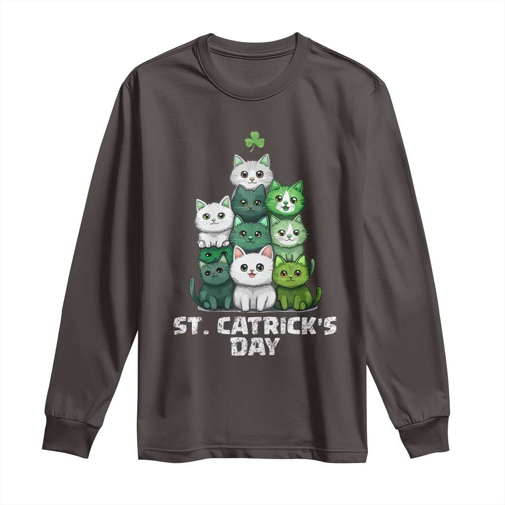 St. Patrick's Day Irish Cat Long Sleeve Shirt Cute Cats Saint Pattys