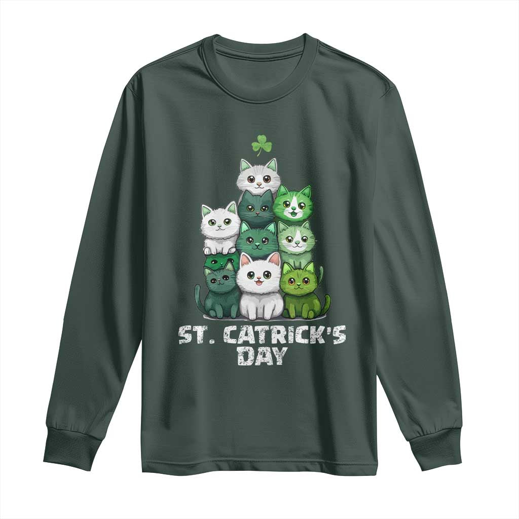 St. Patrick's Day Irish Cat Long Sleeve Shirt Cute Cats Saint Pattys
