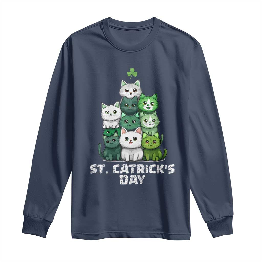 St. Patrick's Day Irish Cat Long Sleeve Shirt Cute Cats Saint Pattys