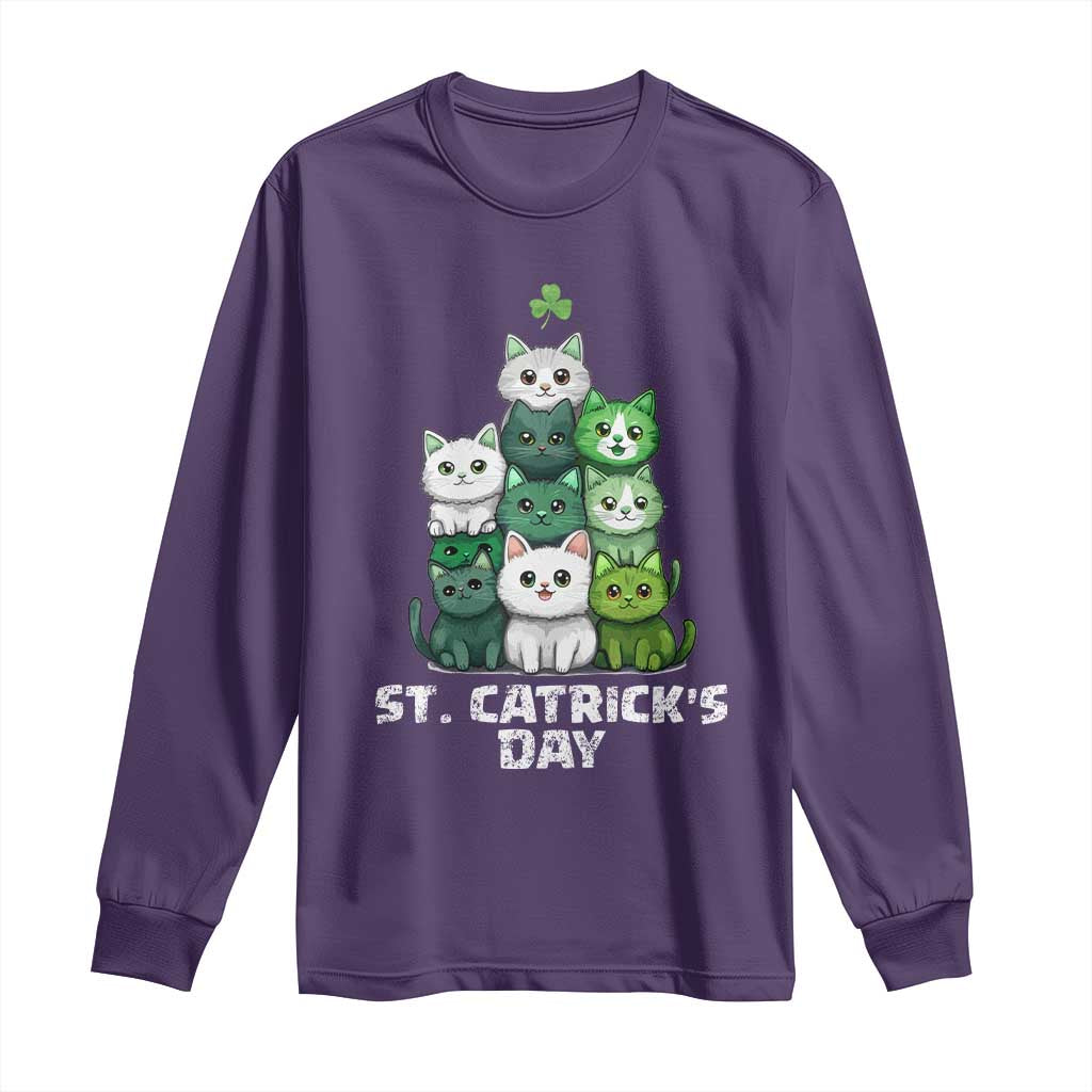 St. Patrick's Day Irish Cat Long Sleeve Shirt Cute Cats Saint Pattys