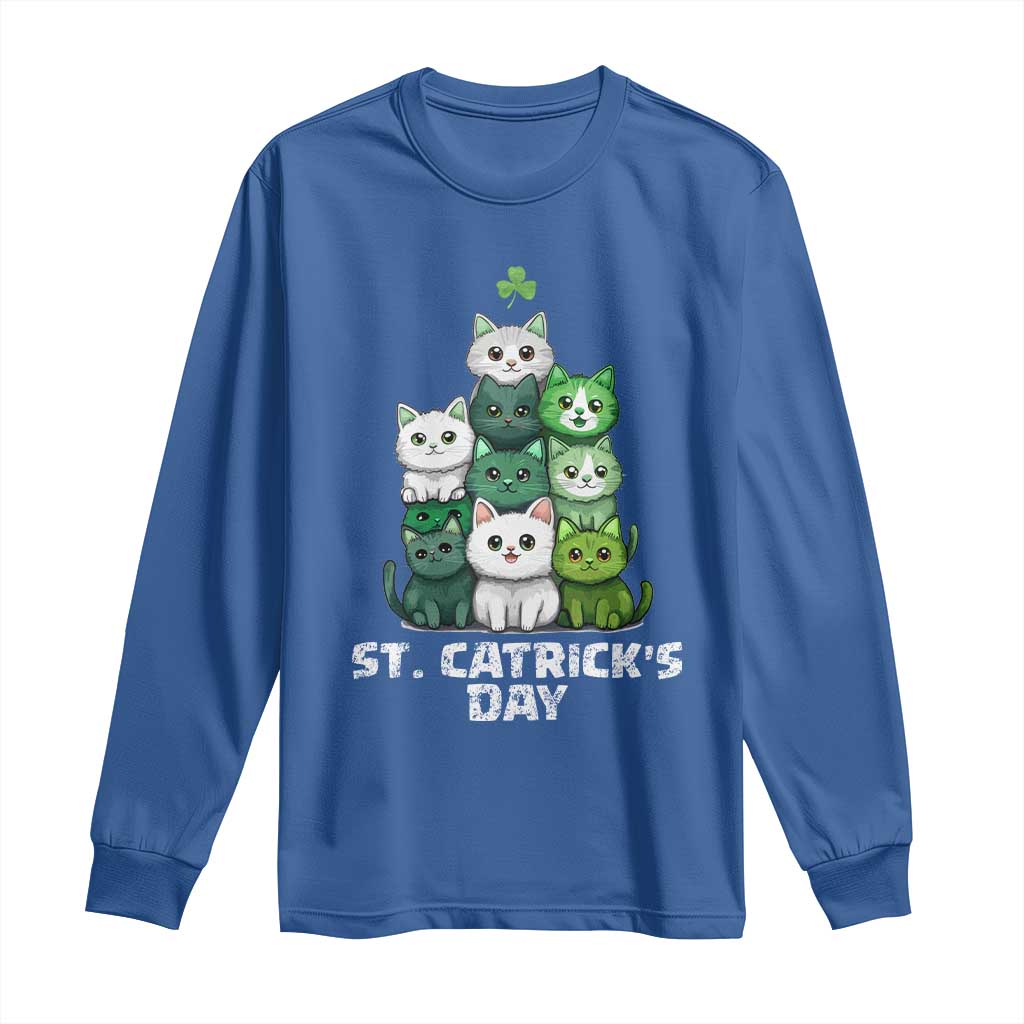 St. Patrick's Day Irish Cat Long Sleeve Shirt Cute Cats Saint Pattys