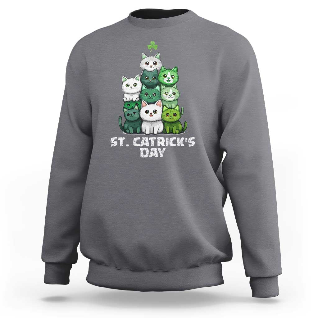 St. Patrick's Day Irish Cat Sweatshirt Cute Cats Saint Pattys
