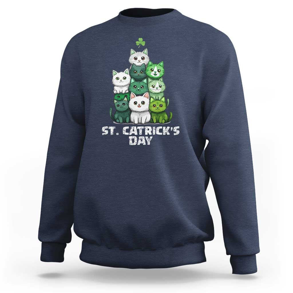 St. Patrick's Day Irish Cat Sweatshirt Cute Cats Saint Pattys