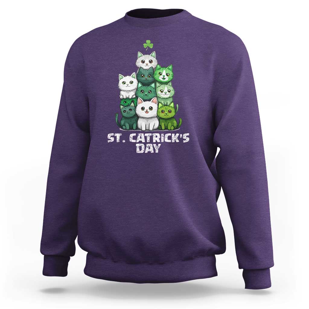 St. Patrick's Day Irish Cat Sweatshirt Cute Cats Saint Pattys